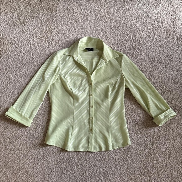 Neon green y2k button down shirt - Picture 2 of 7